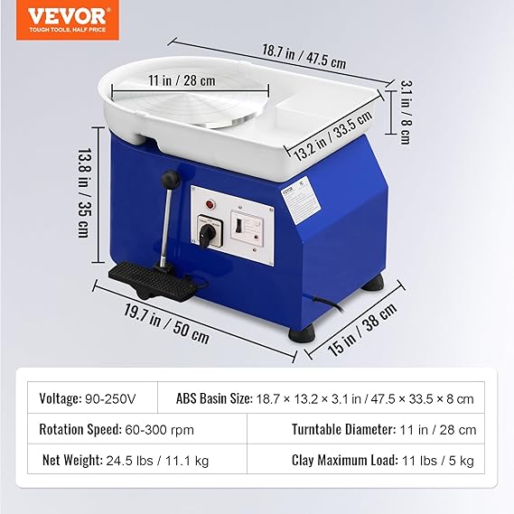 VEVOR Töpferscheibe 350 W