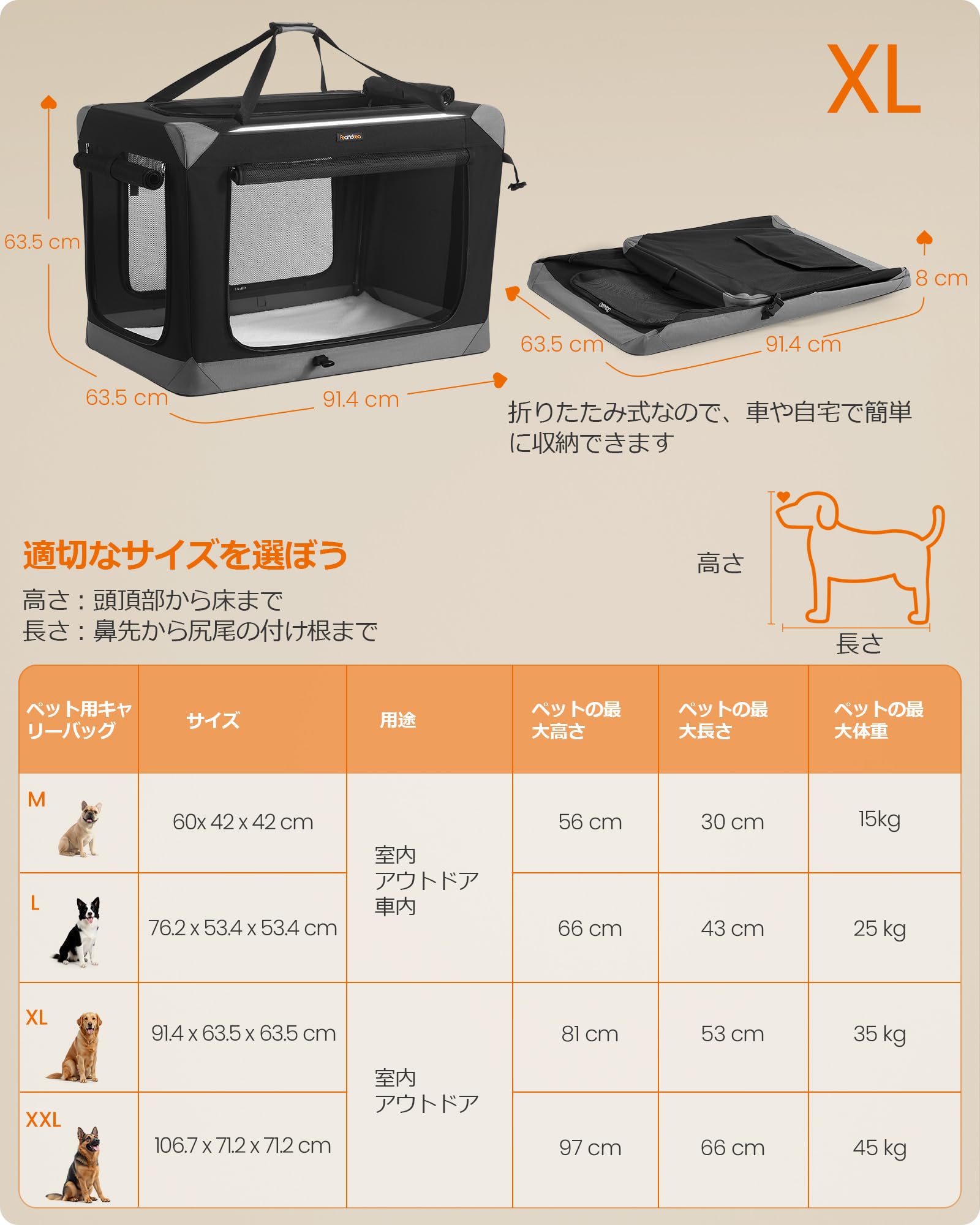 Amazon.co.jp: Feandrea ペットキャリー 犬用キャリー 犬用バッグ
