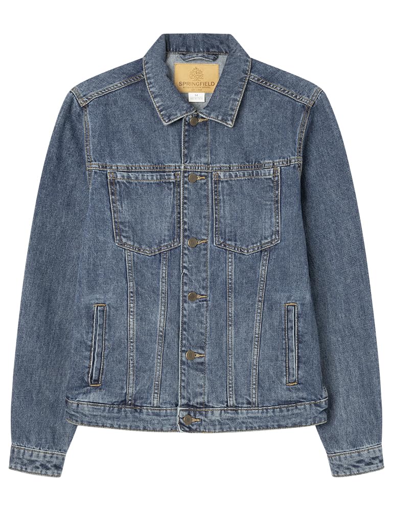 Springfield Abrigo para Hombre Azul M