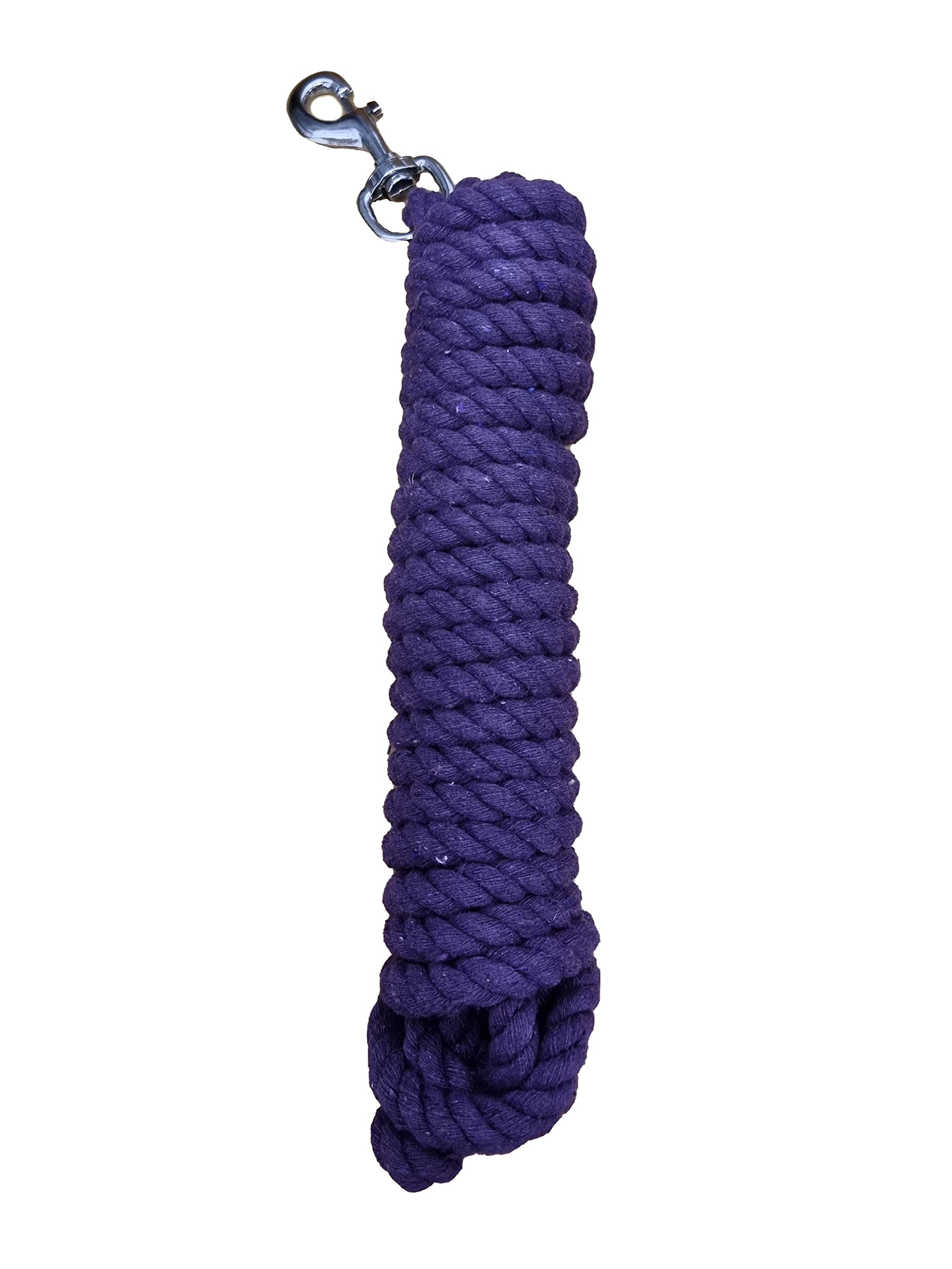 Horse Lunging Lead Ropes - 8 Meter Pony Strongle Comfortable Lunge Line With Trigger Clip Snap Hook - Cob Riding Accessories for Outdoor Training Stable Show Jumping (8m, Purple)
