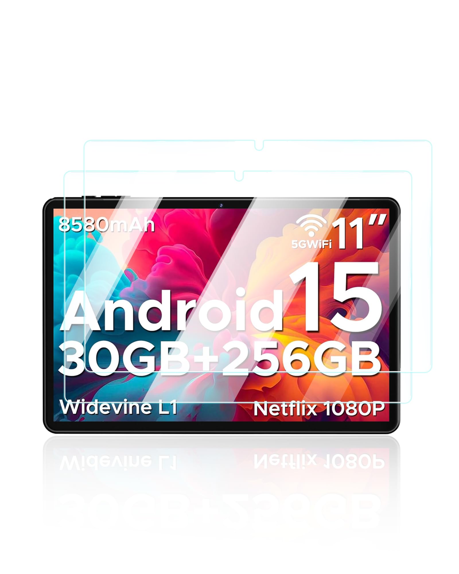 Screen Protector for DOOGEE U11 PRO Android 15 Tablet 11 inch Tablet,Anti-Scratch 9H Hardness Touch Sensitive 2.5D Rounded Edges Bubble Free Easy to Install,2 Pack.