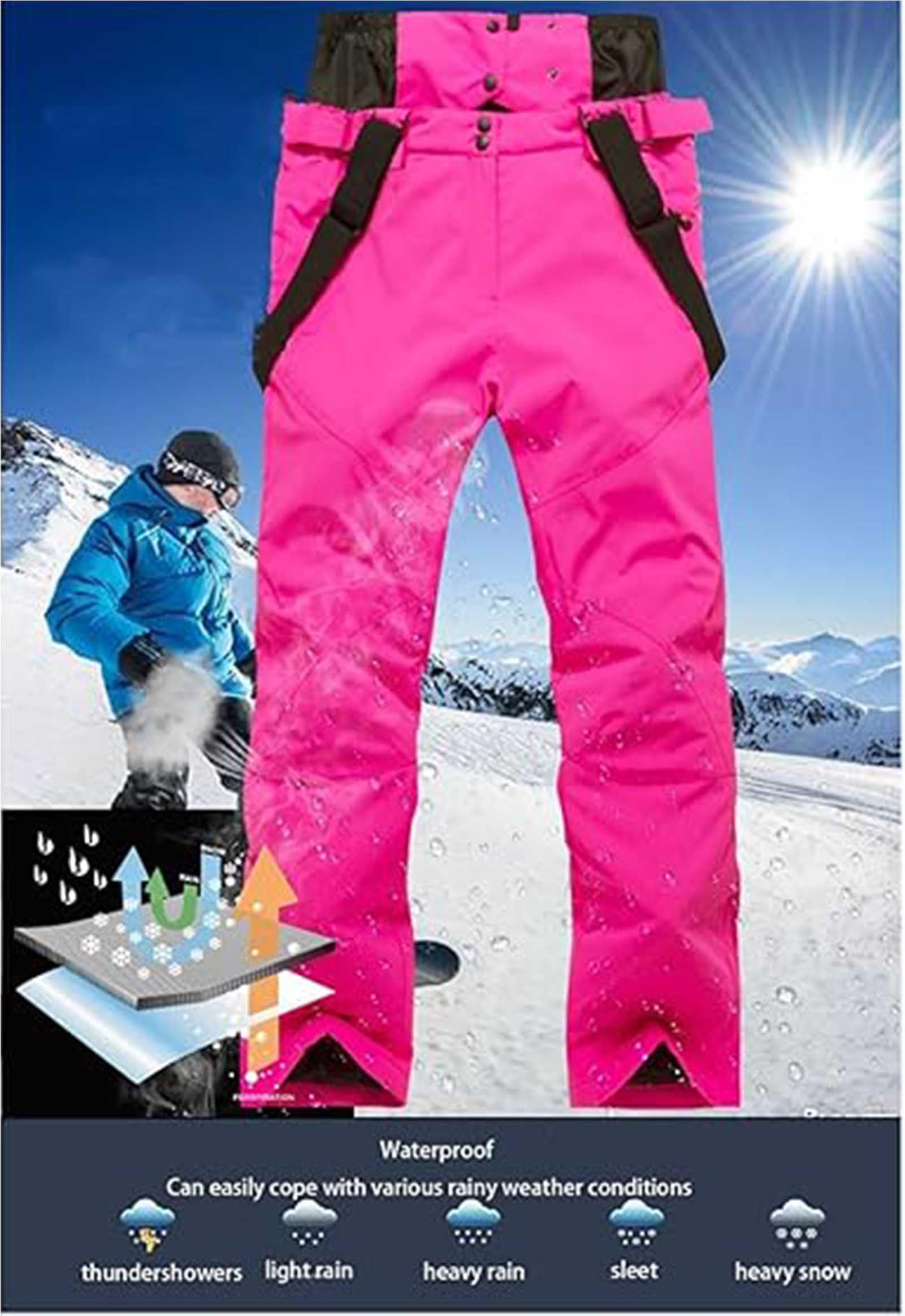Genérico Conjunto De Chaqueta Pantalones De Esquí para Hombre Traje De Snowboard Impermeable Chaqueta De Nieve para Invierno Resistente Al Viento Traje De Nieve De Montaña