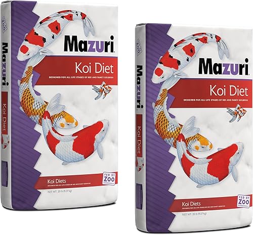 Miniatura 10 de Mazuri Koi Nuggets para estanque, bolsa de 20 lb