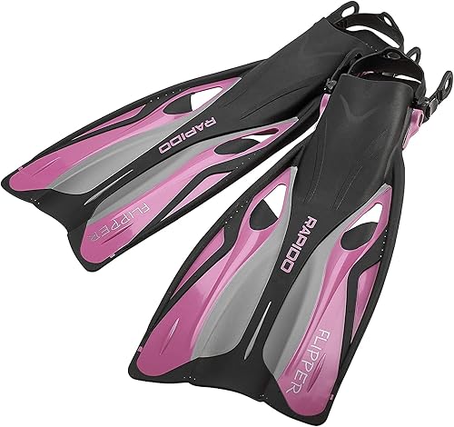 Vista 38 de Phantom Aquatics Rapido Boutique Collection Clareza Three Window Tempered Glass Lens Mask Fin Snorkel Set with Snorkeling Gear Carry Bag