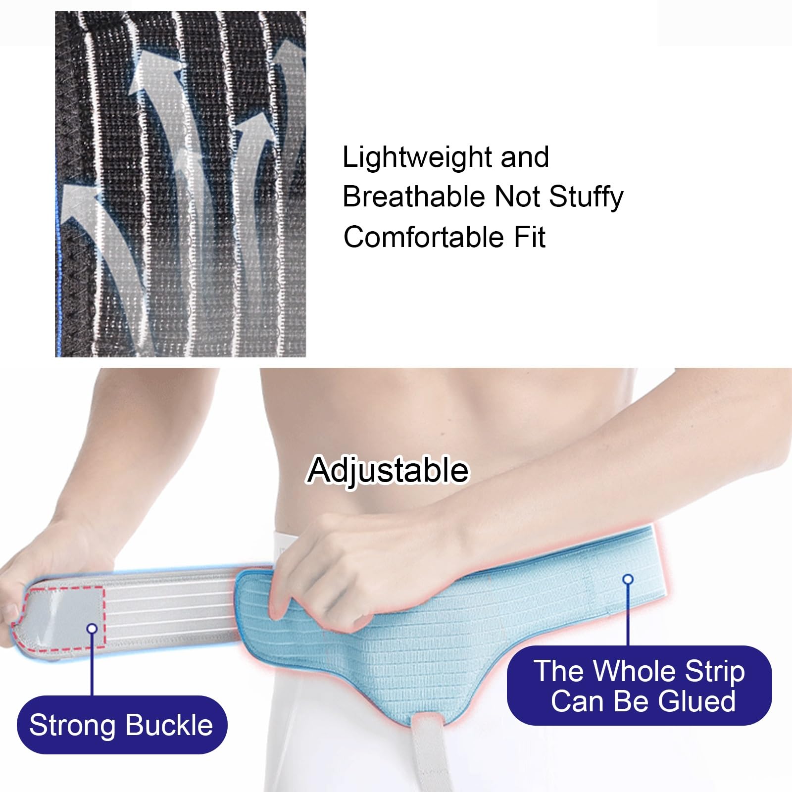 Hernia Belts for Men and Women with 1 Removable Compression Pad, Hernia Belt for Men Inguinal, Comfort, Relieve Discomfort(Yellow,Medium)