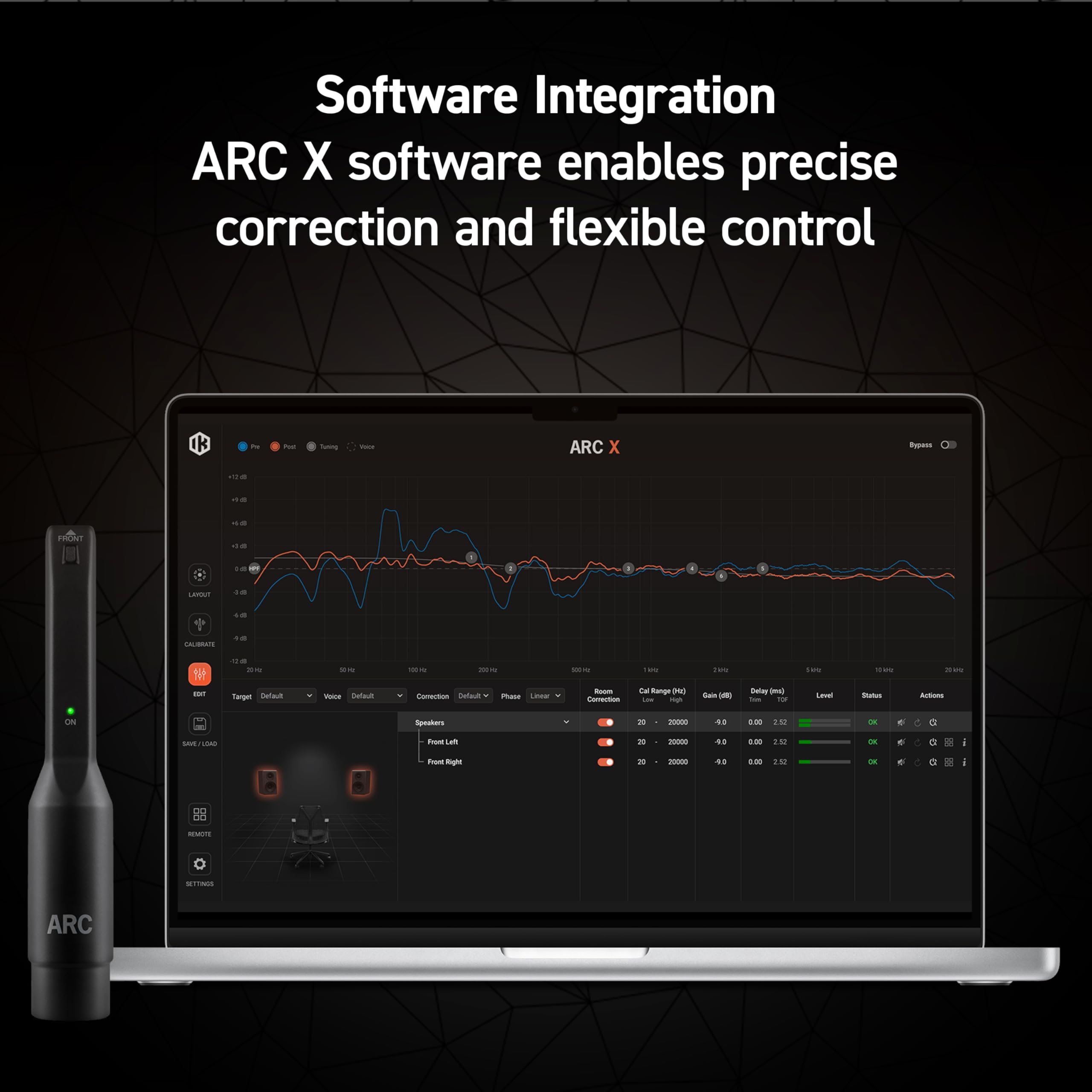 IK Multimedia ARC Studio. Standalone advanced room correction system. Includes hardware processor unit, ARC 4 software and measurement mic