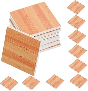 SAFIGLE 18 Pçs Piso De Casa De Bonecas Decorações De Casa Em Miniatura Para Brinquedos Domésticos Móveis De Casa De Bonecas Pequenas Tábuas De Piso De Madeira Em Miniatura Piso Em