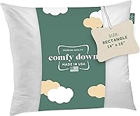 Vista 16 de ComfyDown 95 % plumón, 5 % plumón, 12 x 14 pulgadas, relleno de funda de almohada decorativa, hecho en Estados Unidos
