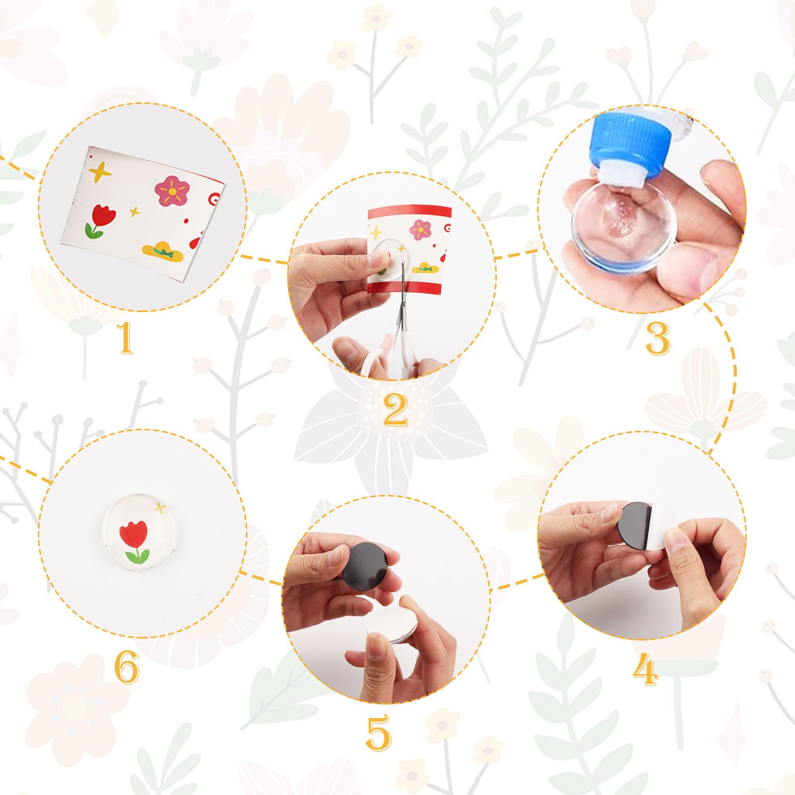 60 Stück Fotomagnete Selbst Gestalten Glas Magnete Selbstklebend Kühlschrankmagnet Foto Transparent Rund Glasnuggets Klar Runde Scheibe Magnete für DIY Kühlschrank Wand Weihnachten 30mm 25mm