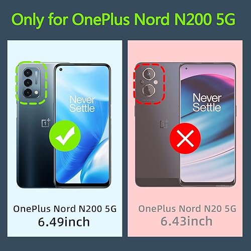 Miniatura 2 de nancheng Funda para OnePlus Nord N200 5G (6.49 pulgadas), para Nord N200 5G, bonita funda delgada de TPU para niñas y mujeres, funda de flor rosa