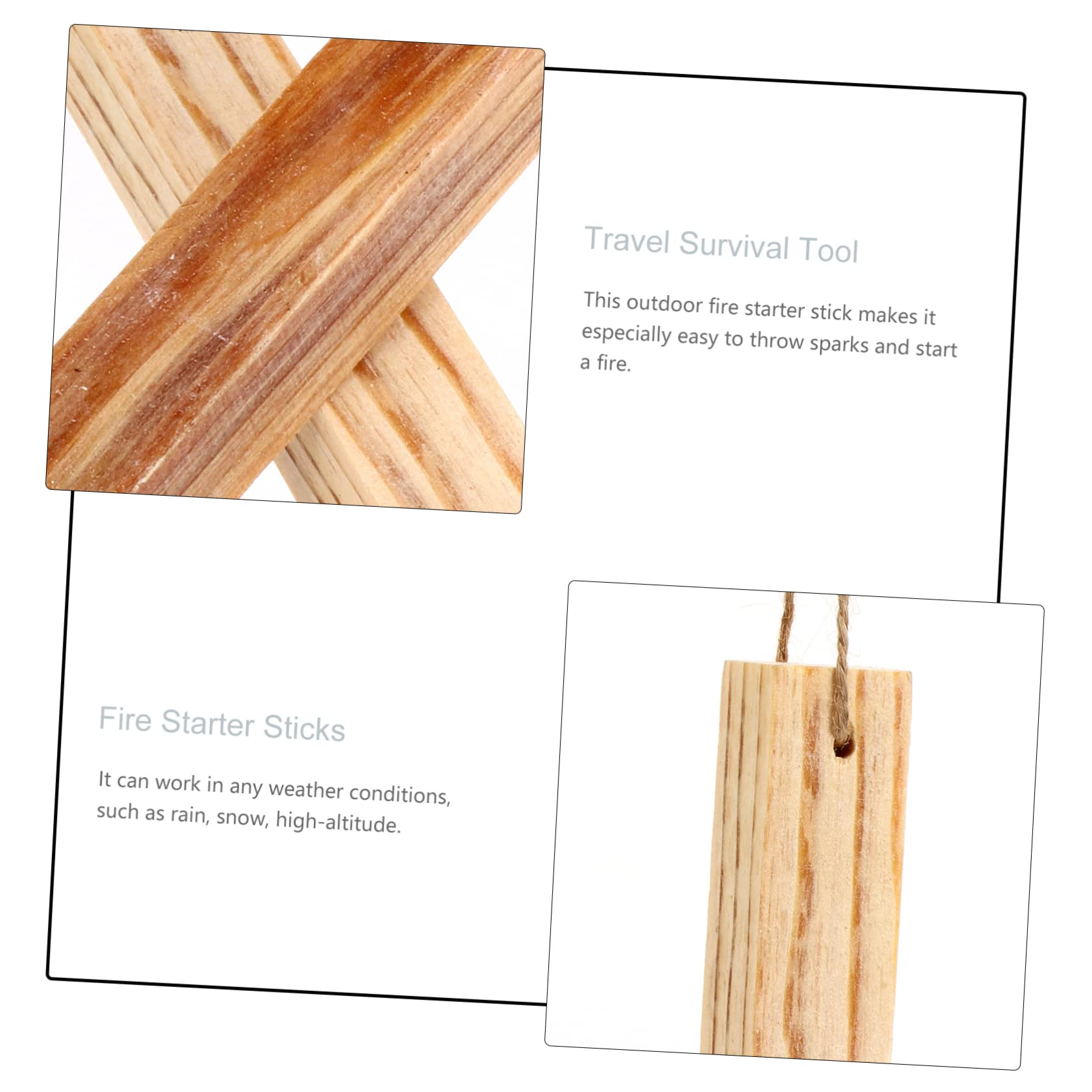 BESPORTBLE 6pièces Outils De Démarrage De Feu pour Camping Et Survie Plein Air Allume-feu Pratique Résistant Aux Intempéries pour Barbecue Et Randonnée