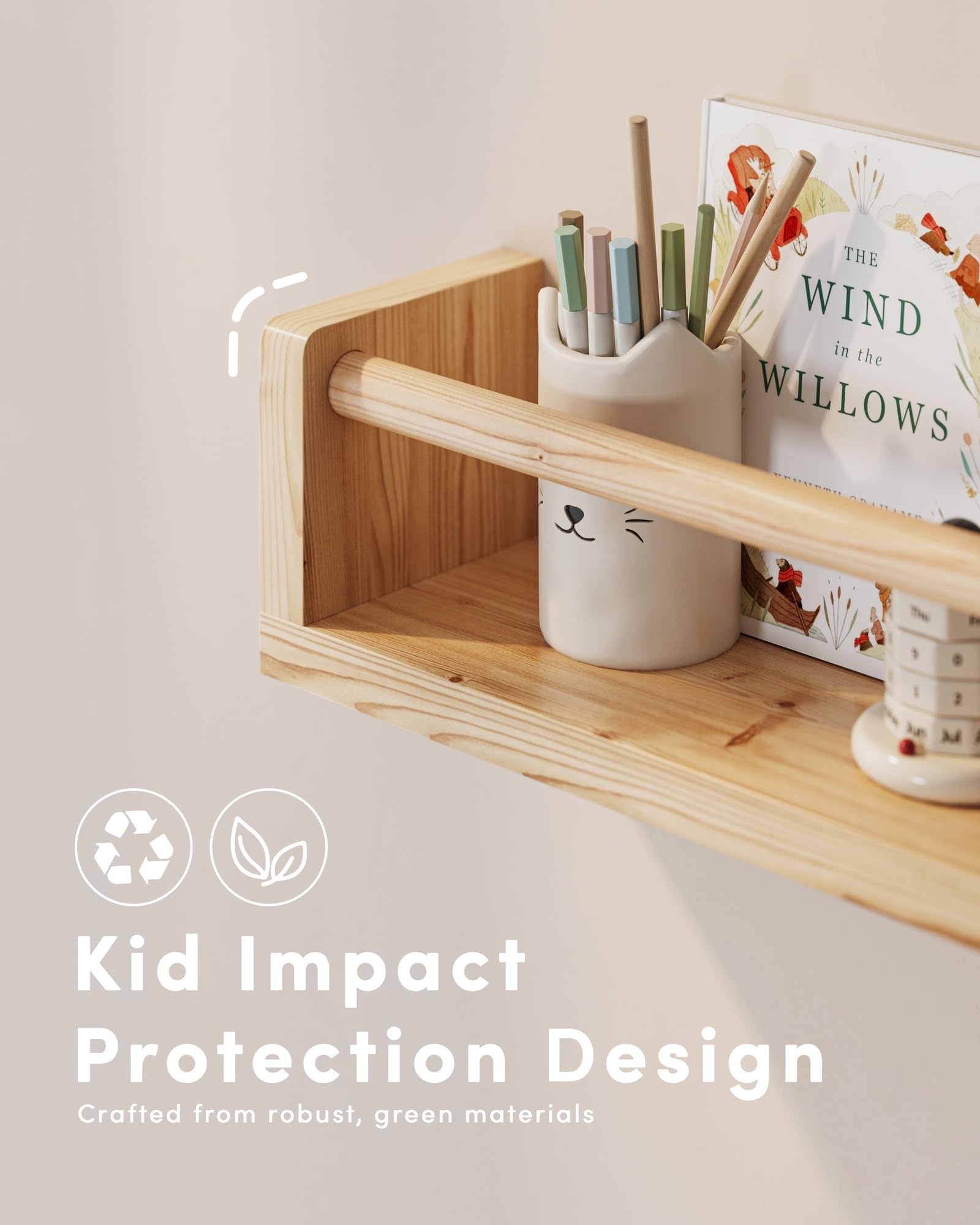 Amazon.com: G&W Gruwald Nursery Book Shelves, Set of 3, Wall
