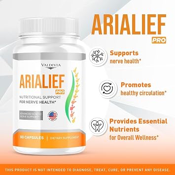 Valdivia (3 Pack) Arialief Pro Capsules for Sciatica, Arialeaf Nutritional Support for Nerve Health, Arialeaf Prime Palm Sciatica, Aria Leaf Primepalm Aria LIEF Vitamin, 3 Months