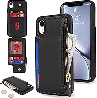 Vista 13 de Cavor Funda para iPhone Xr con tarjetero, funda tipo cartera para iPhone Xr para mujeres y hombres, funda para teléfono iPhone Xr con cartera, Crema