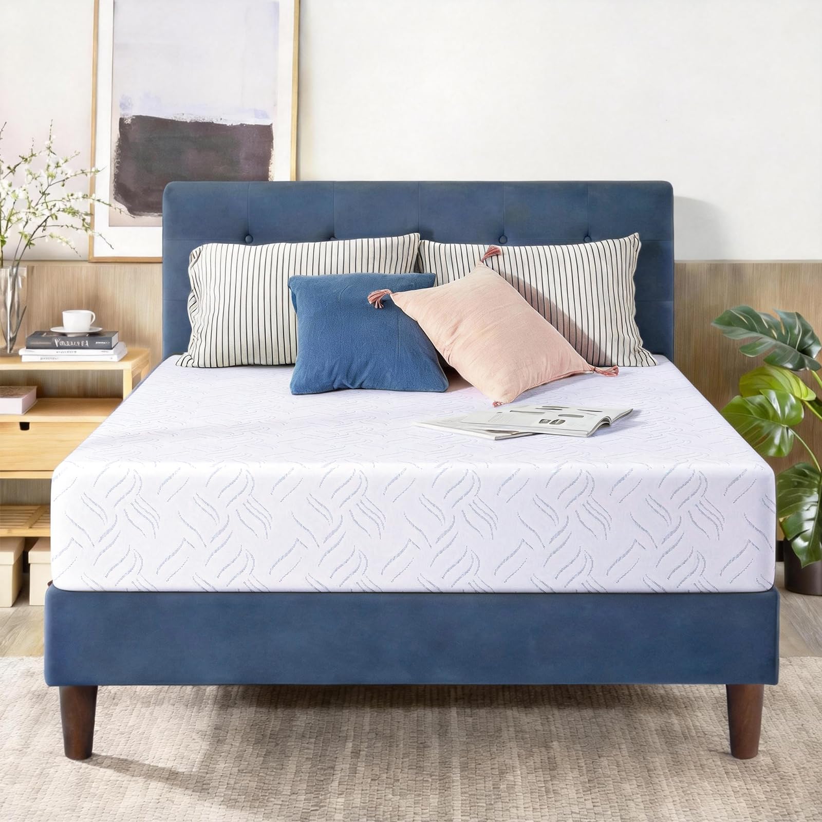 10 Inch Queen Memory Foam Mattress, Medium Firm Queen Size Mattress