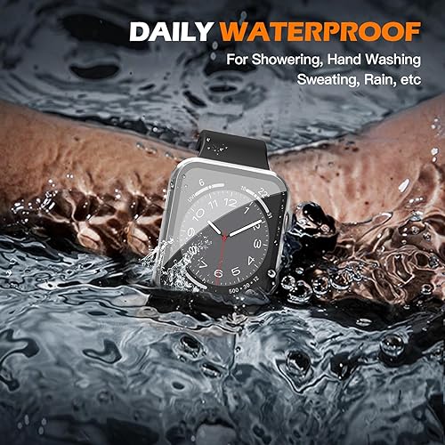 Miniatura 104 de Misxi [Paquete de 2] - Funda impermeable con botón para Apple Watch Series 6, SE, Series 5, Series 4 de 40 mm, funda protectora anticaídas de 1