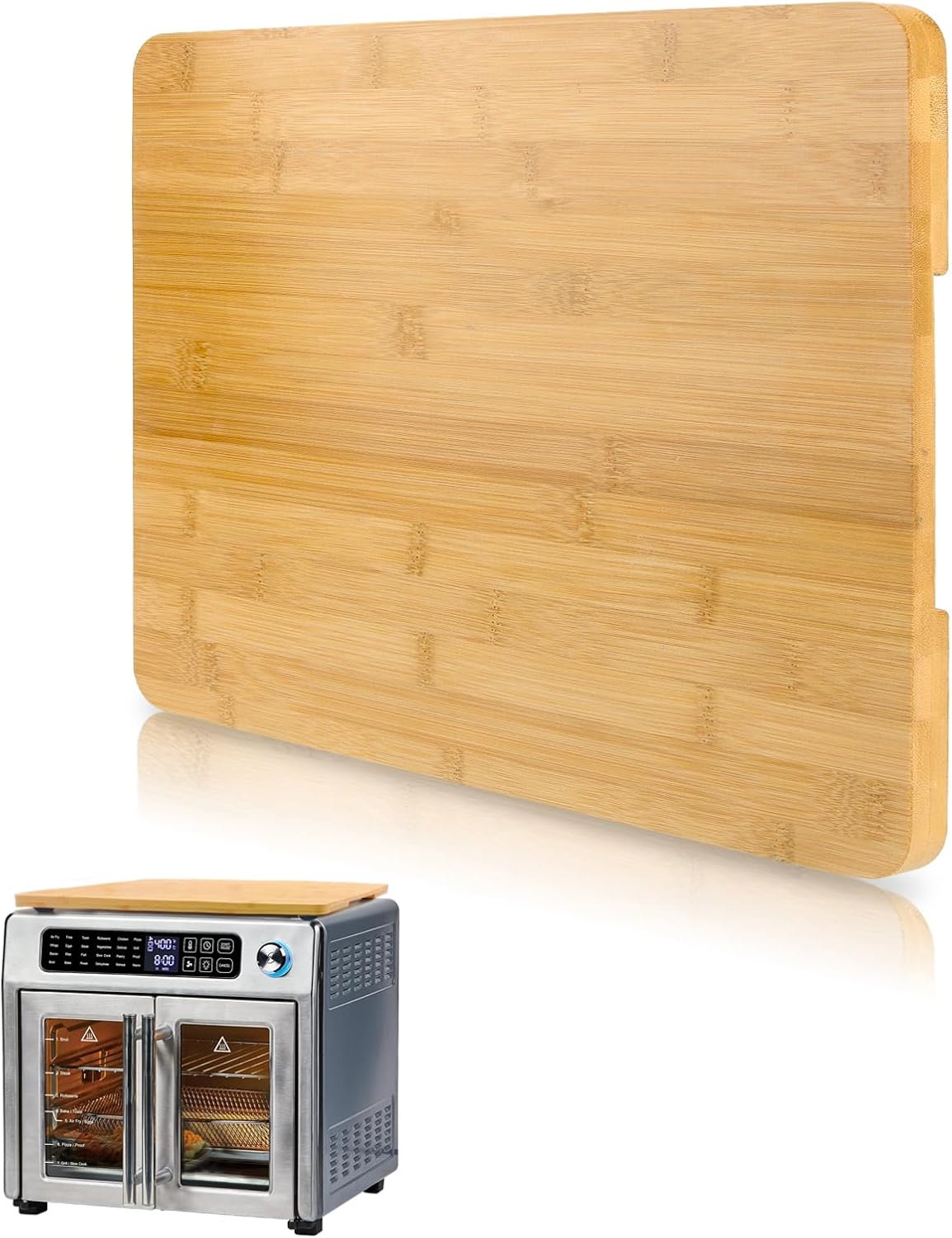 Cutting Board Compatible with Emeril Lagasse 26 QT Extra Large Air Fryer, Heat Resistant Bamboo Cutting Boards for Emeril Lagasse Air Fryer Toaster Oven Accessories