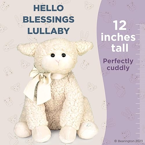 Miniatura 2 de Bearington Baby Lamby Lullaby Peluche animado con música, corderito 13 pulgadas