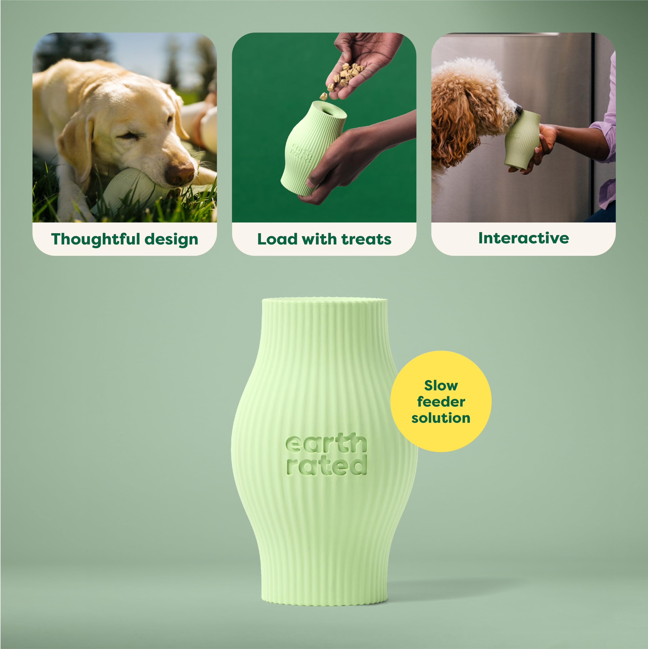 Earth Rated Treat Dispensing Dog Toy, Enrichment Toy for Adult and Puppy Dogs Slow Feeder, Dishwasher and Freezer-Safe - Image 2