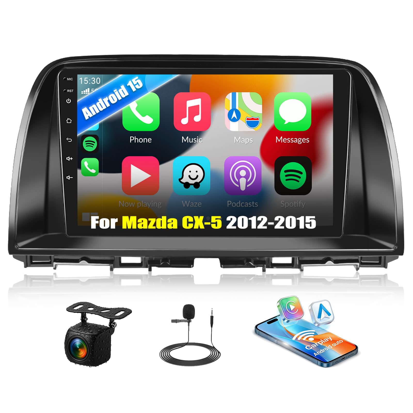 カーナビ This is a Mazda CX-5 (2012-2015 Amazon.com: 2G+64G Android 15 Car Stereo for Mazda CX-5 2012-2015