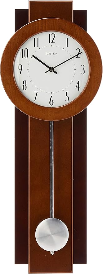 Reloj de Pared Bulova C3383 con Péndulo y Caja de Madera miniatura 3