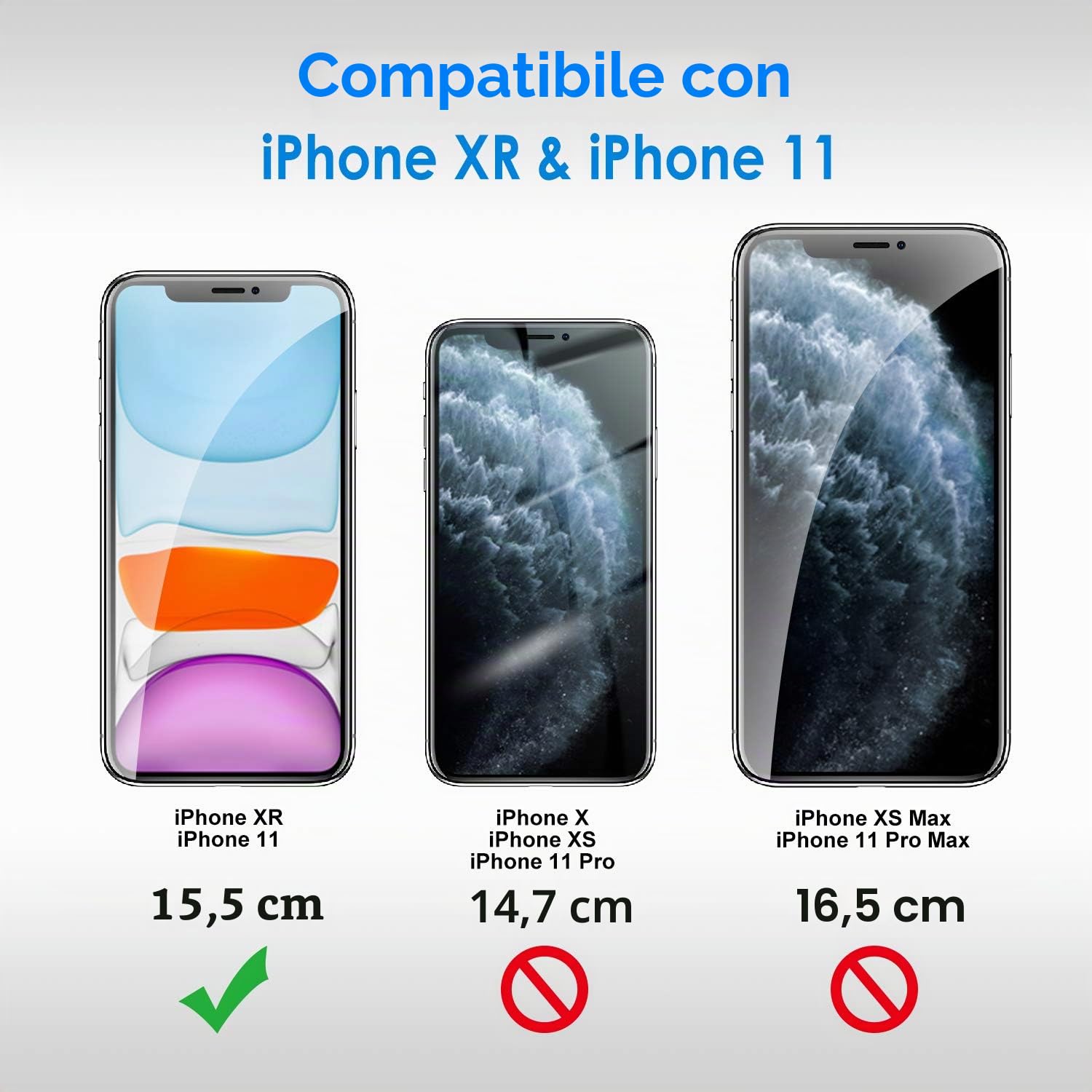 JETech Pellicola Protettiva per iPhone 11 / XR 6,1 Pollici in Vetro Temperato, Pacco da 2