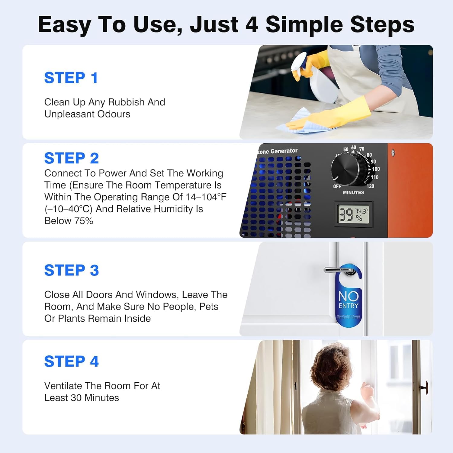 Industrial-Strength Odor Eliminator – Negative ion air purifier and deodorizer, filterless ion air purifier and air freshener, suitable for home, office, dust, pets, smoke, and other uses — view 6
