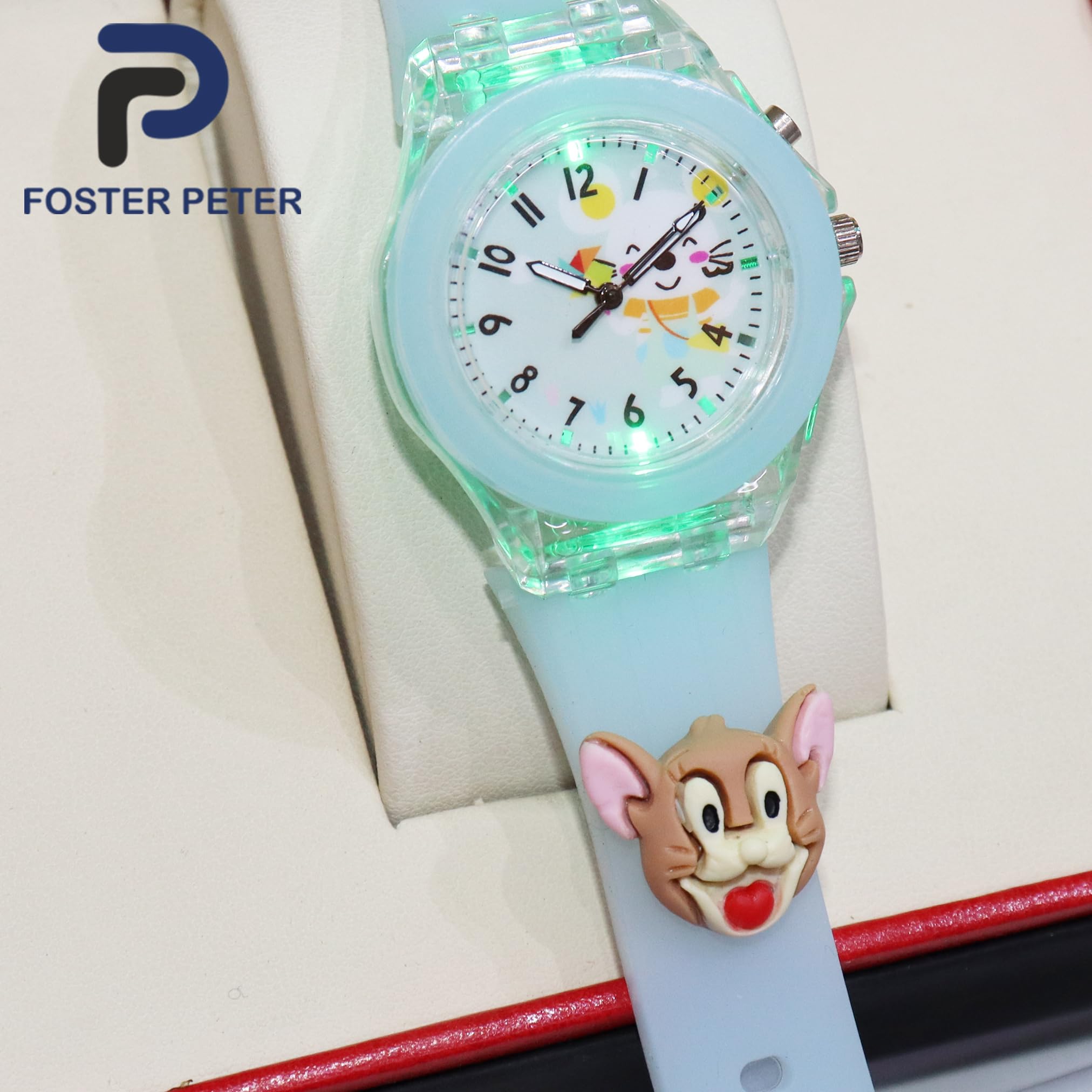 FOSTER PETER(Cartoon Analouge Watch for Kids Boys and Girls | Analogue Watch with Glowing Disco Light (Purple) 2