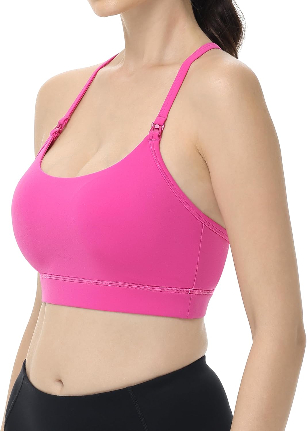 V VOCNI Nursing Sports Bras for Breastfeeding Y Back Racerback Maternity Pregnancy Workout Yoga Bra Nursing Crop Tank Tops - Image 5