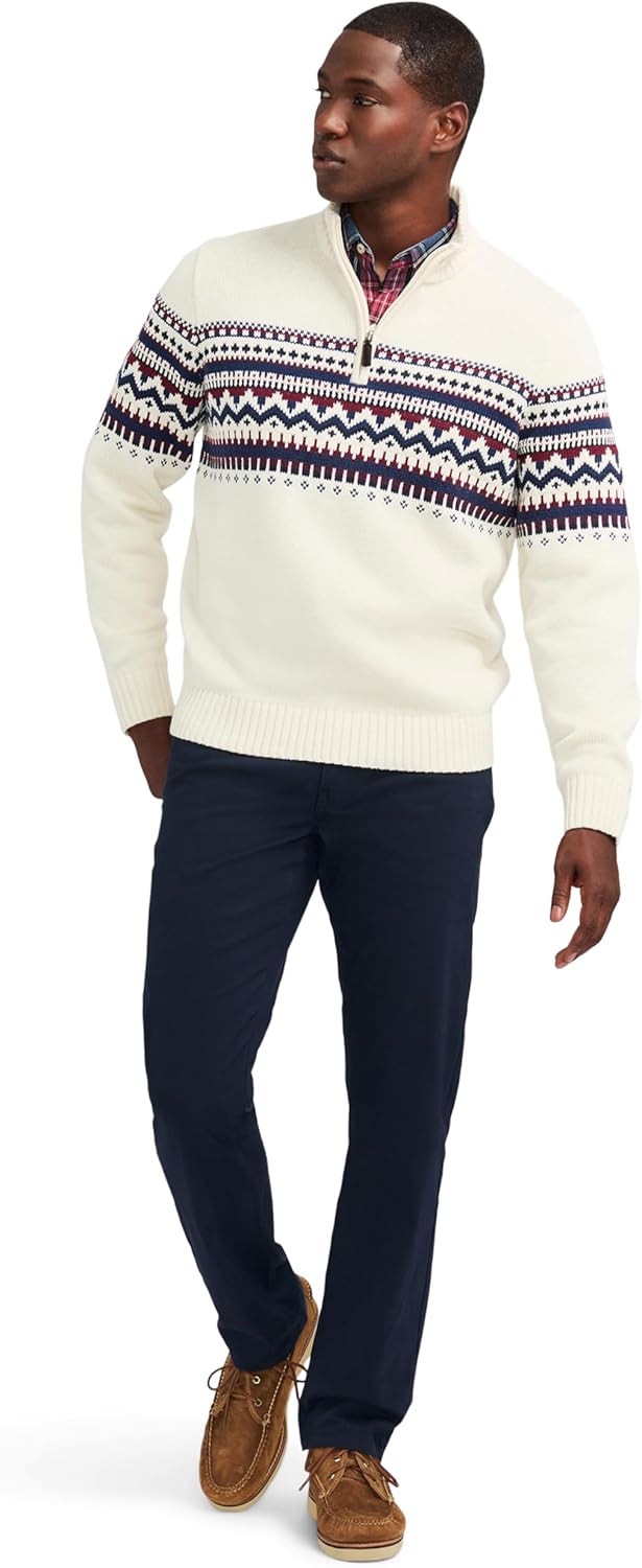 Izod Mens Quarter Zip Textured Sweater - Image 3