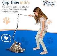 Vista 5 de Cat Dancer Products Jungle Cat Charmer, juguete de varita de la selva para entrenamiento de gatitos, cinta colorida para gato, varita interactiva