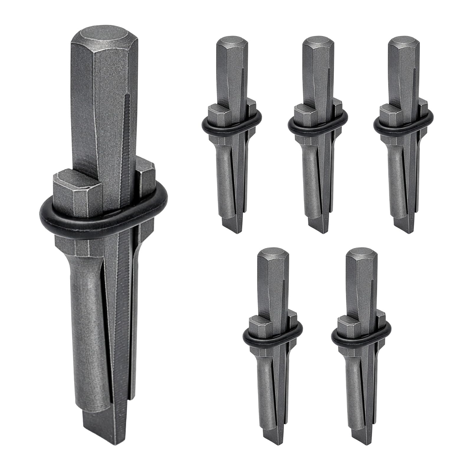SUNNYNEST 6‑Piece 5/8 Inch Steel Wedge & Shims Tool Set – Durable Construction Accessories for Rock, Stone, Concrete, Marble, Granite
