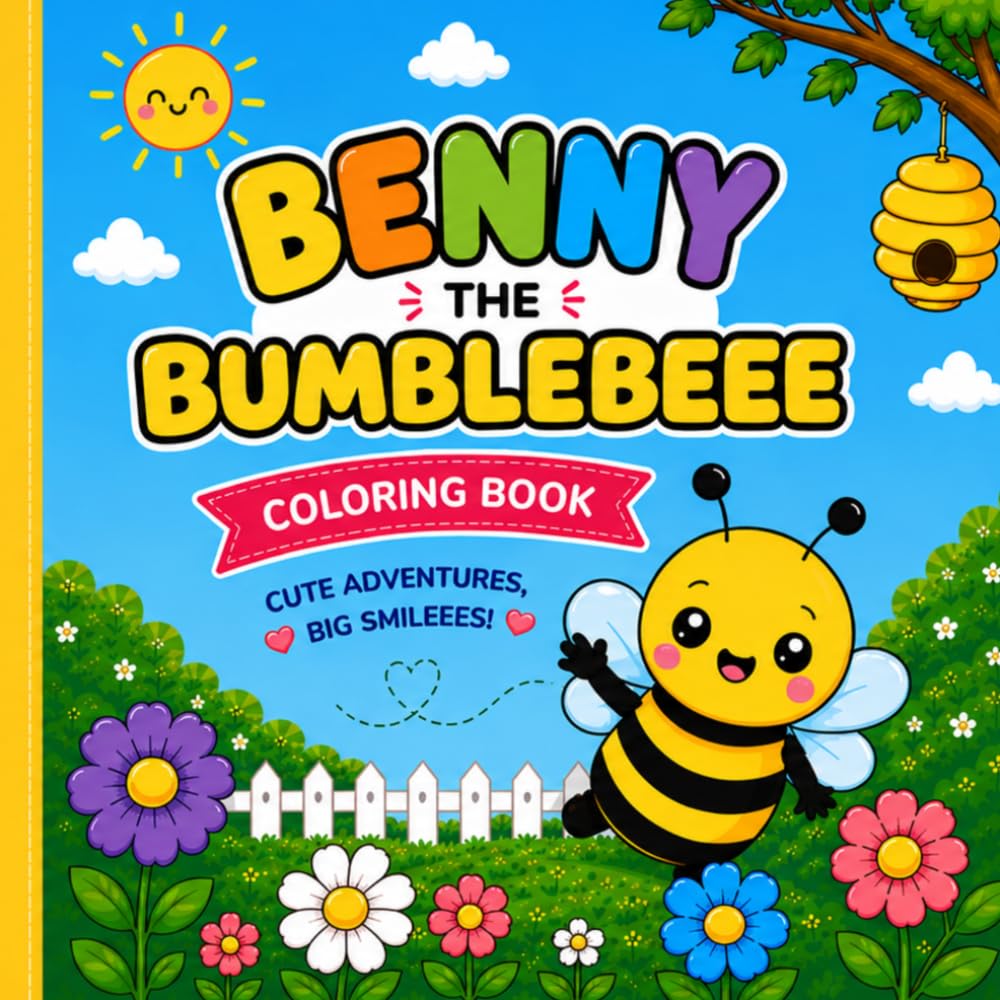 Benny the Bumblebee: A simple and cute coloring book