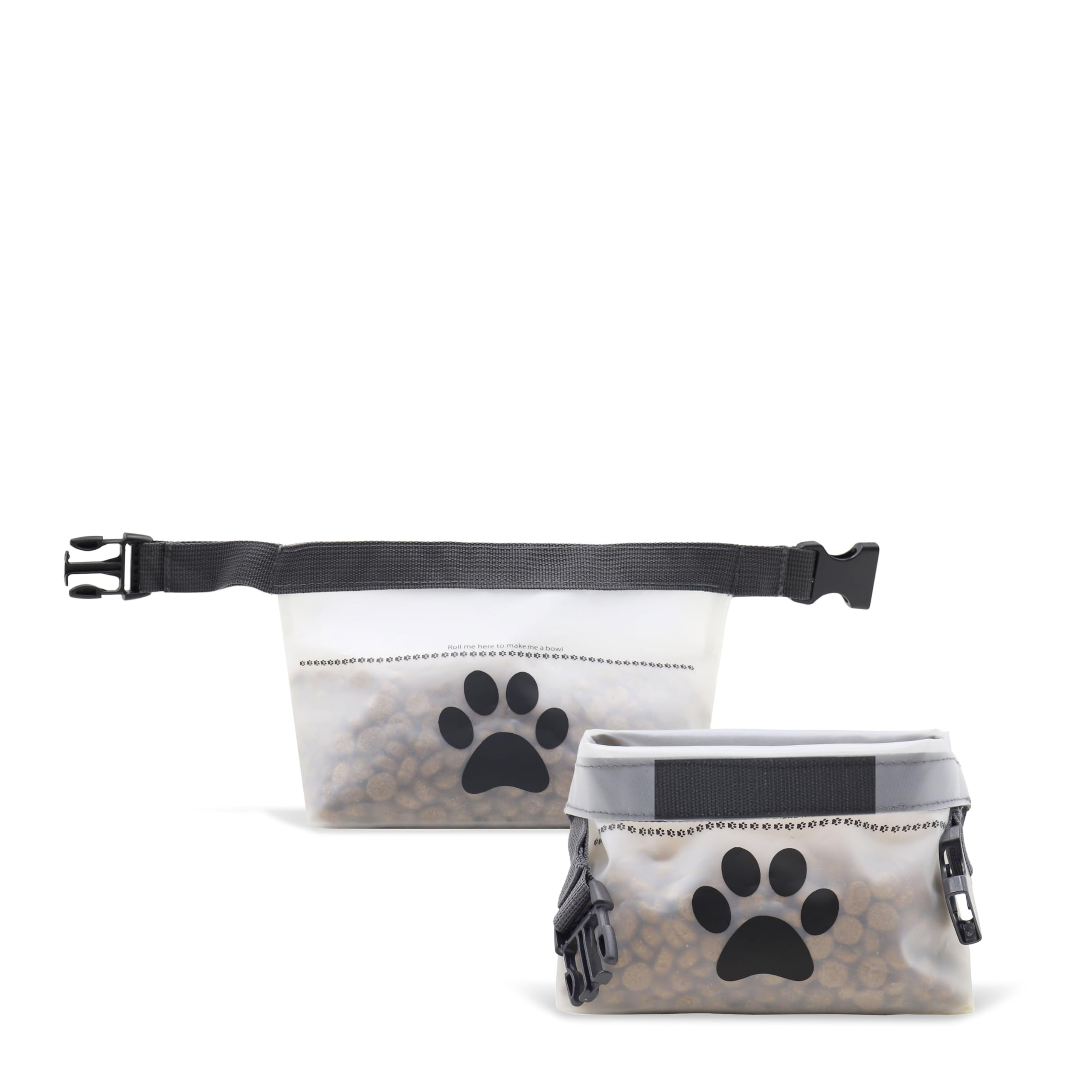 (re) zip Clip N' Go Pet Bowl 2-Pack | Collapsible Portable Dog Food Storage Bag and Feeding/Water Bowl | BPA-Free, Food Grade, Leakproof | Reusable,