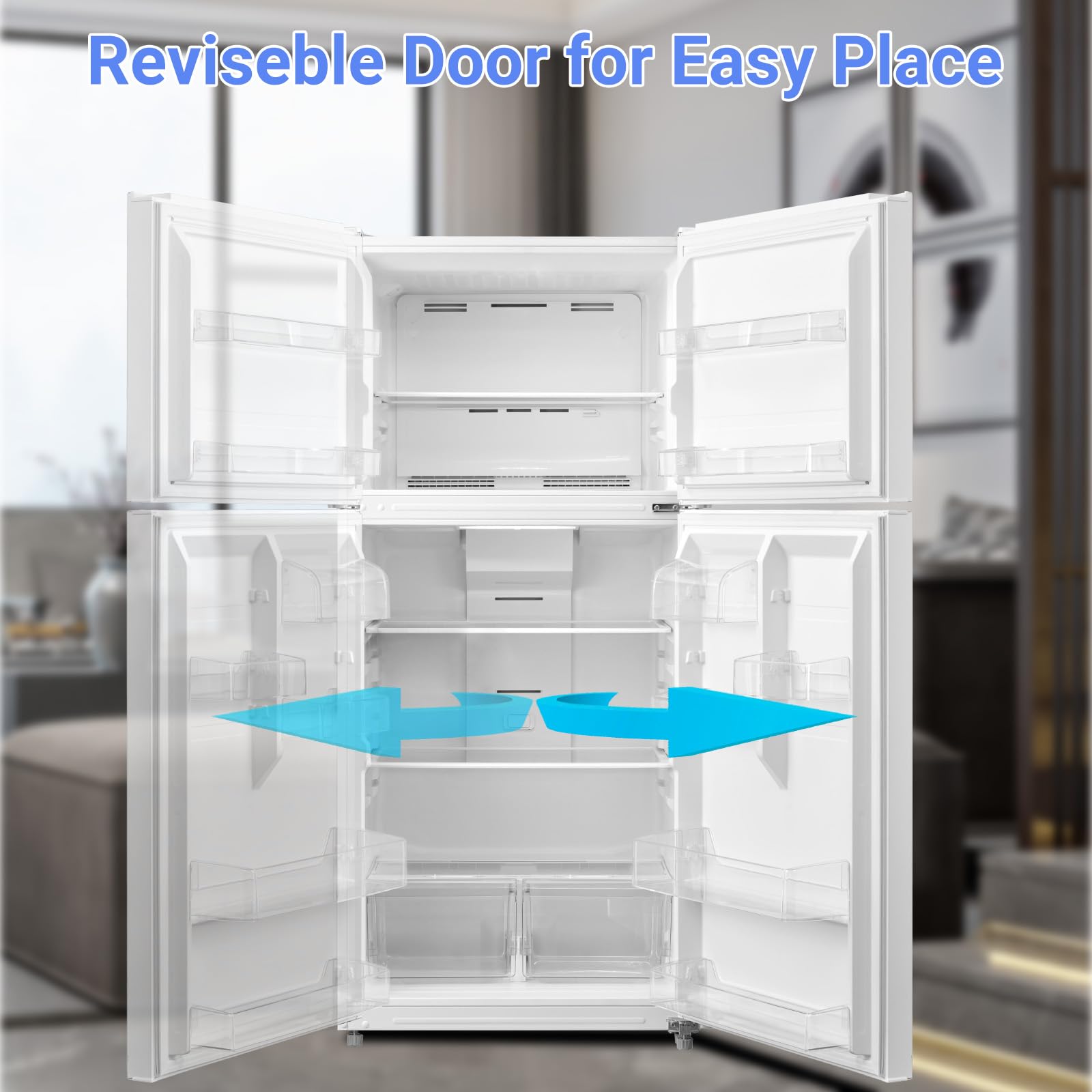 Smad 20.5 cu.ft Refrigerators 30 inch Wide Garage Ready Refrigerator with LED Light and Reversible Door Top Freezer Refrigerator Total No Frost for Home Dorm Kitchen 66 inch Tall White on Fridge.com