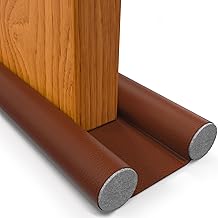Door Draught Excluder, Under Door, Draught Excluder for Exterior and Interior Doors, Heat and Cold Thermal Insulation, Acoustic Insulation, Waterproof, Adaptable up to 93 cm (1, Brown)