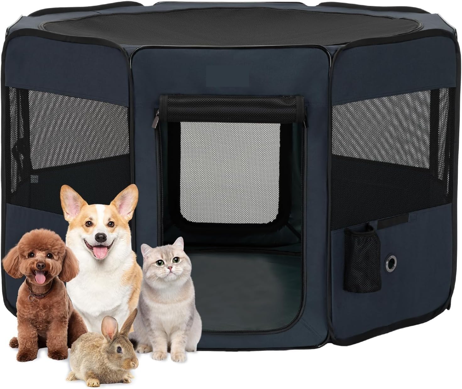Beautiful Portable Dog Enclosure, Artificial Pet Enclosure, Suitable for Indoor Pet Cats and Dogs(Blue)