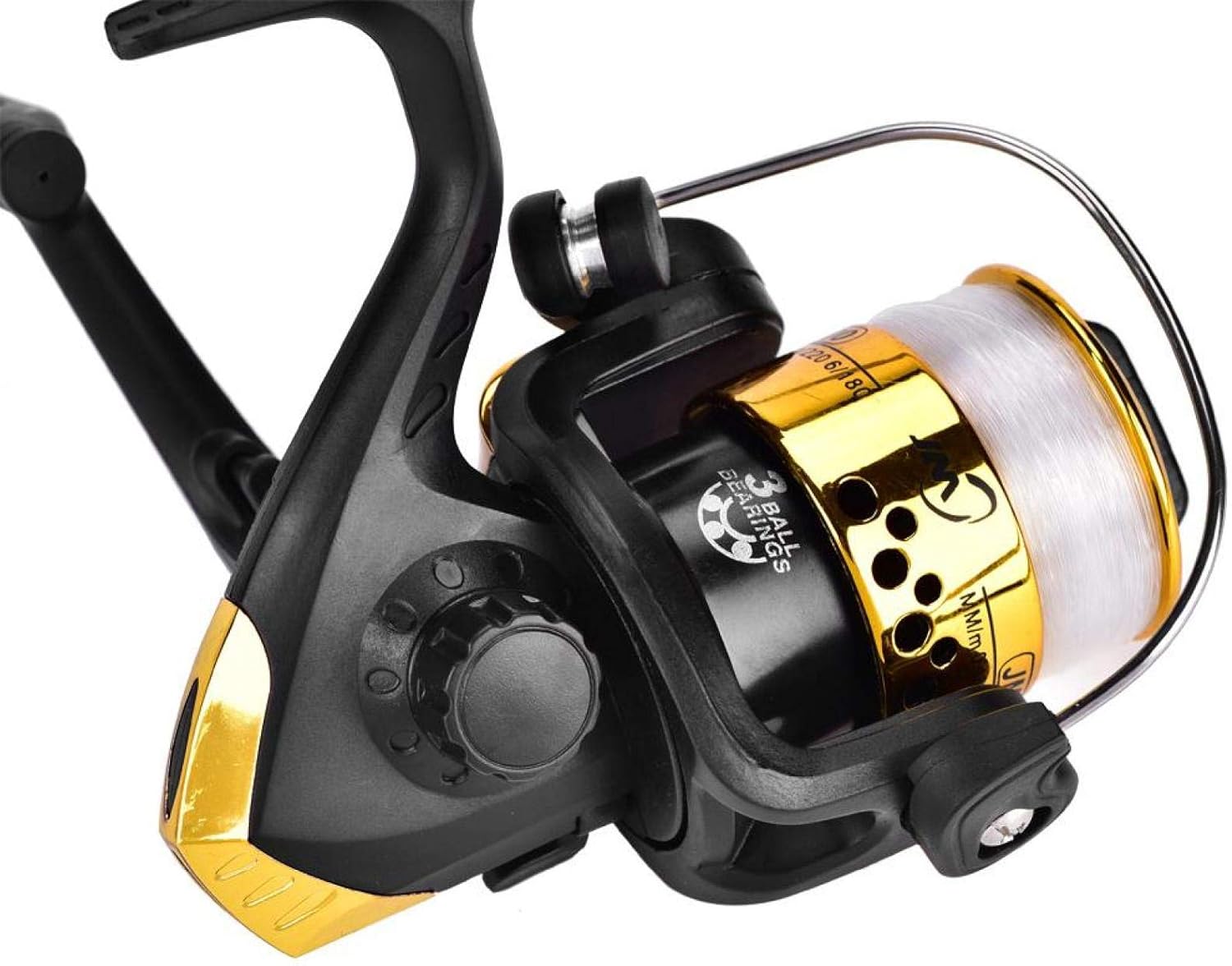 Joyzan Fishing Reel, Spinning Baitcaster Reels Line 3 Bearings Smooth Wire Powerful Cold Water Trolling Baitcasting Gear Freshwater Saltwater Ice Summer Boat Rock Inshore Surf Raft Short Sea Rods