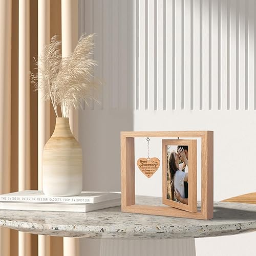 Miniatura 2 de ISHINE Marcos de fotos románticos para parejas, aniversario, cumpleaños, regalos de graduación para él, novio, regalos de boda para parejas, esposa,