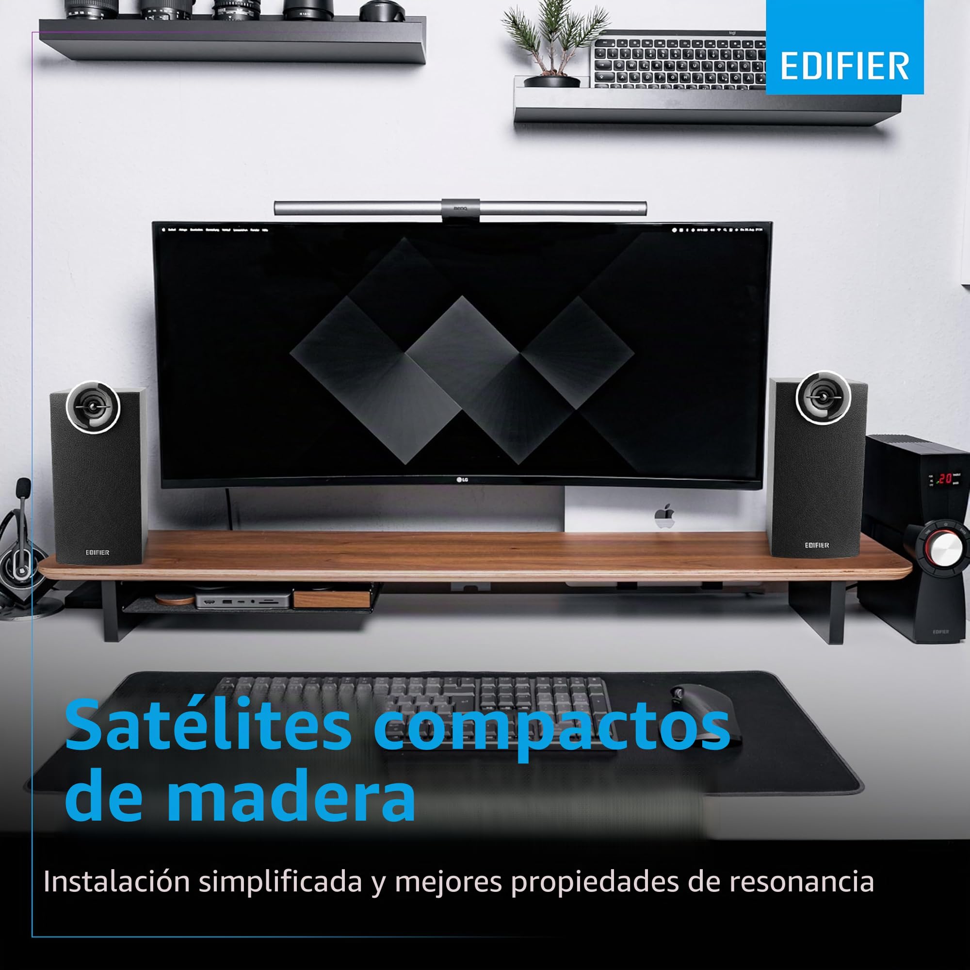 Edifier C2XD – Sistema de Altavoces 2.1 (53 Vatios) con Mando a Distancia y Entrada Digital