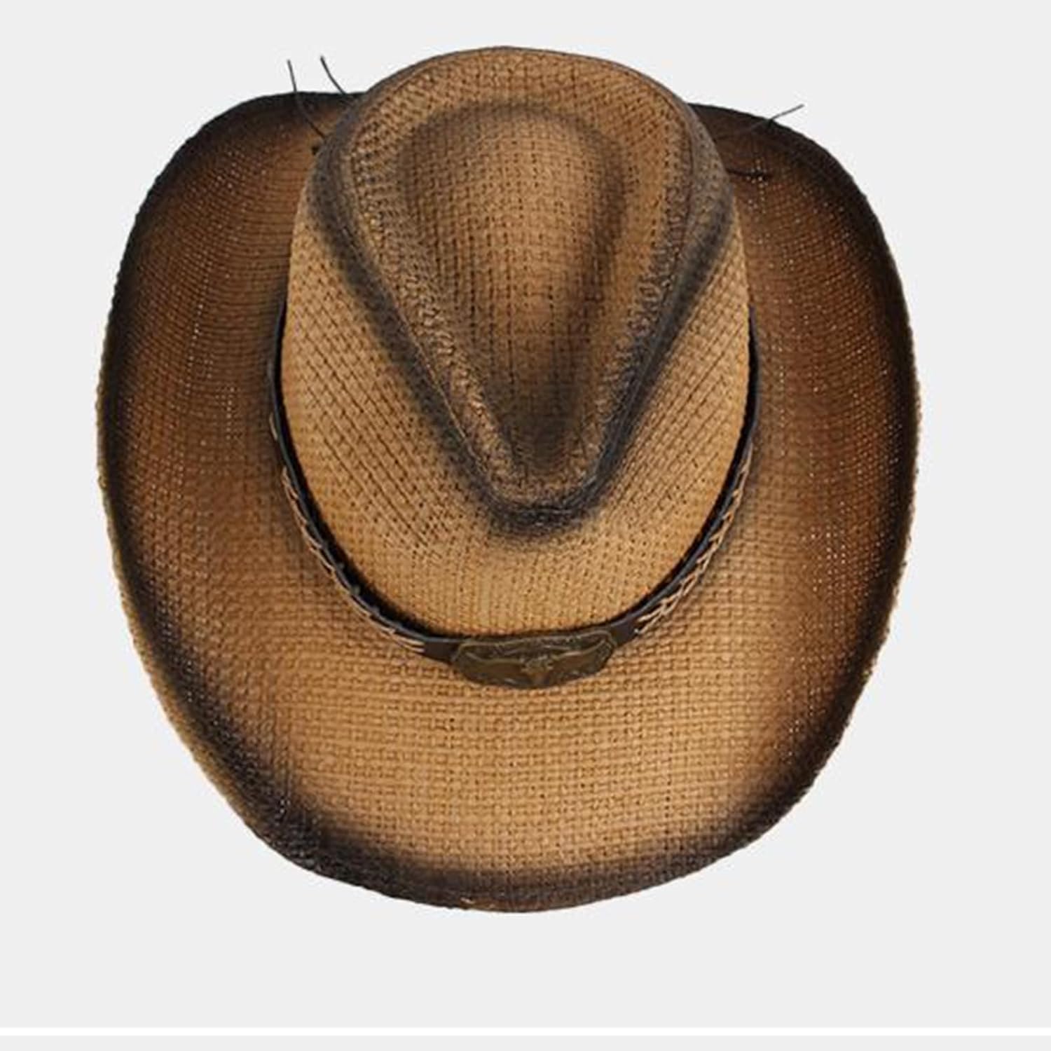 Cowboy Hats for Women, Brown Straw Cowgirl Outfits, Western Wide Brim Sun Hats with Chin Strap - Image 5
