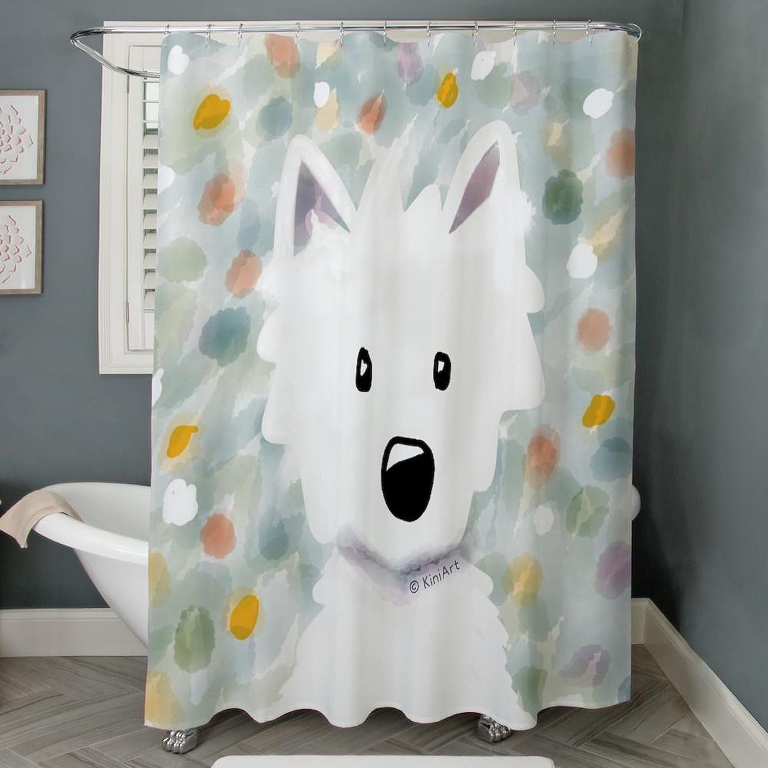 CafePress Westie Impressions Decorative Fabric Shower Curtain