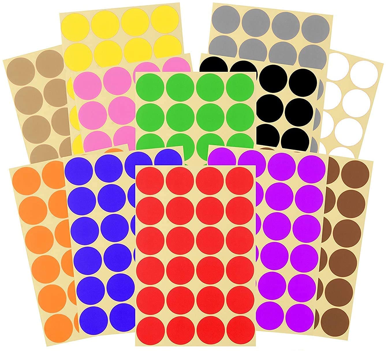 102 Runde Selbstklebende Aufkleber Hellgrün – 25 Mm Durchmesser, Papier, Für Farbcodierung & Organisation