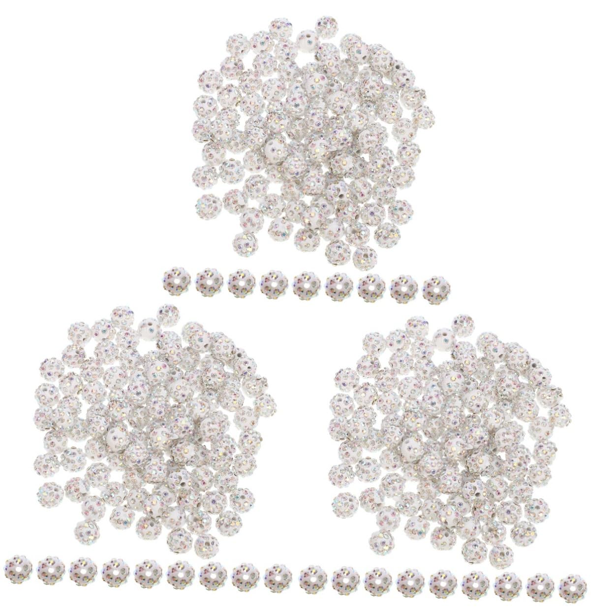TEHAUX 300piezas Abalorios De Diamantes De Imitación Para Joyería Diy Bolas Espaciadoras Para Pulseras Collares y Manualidades
