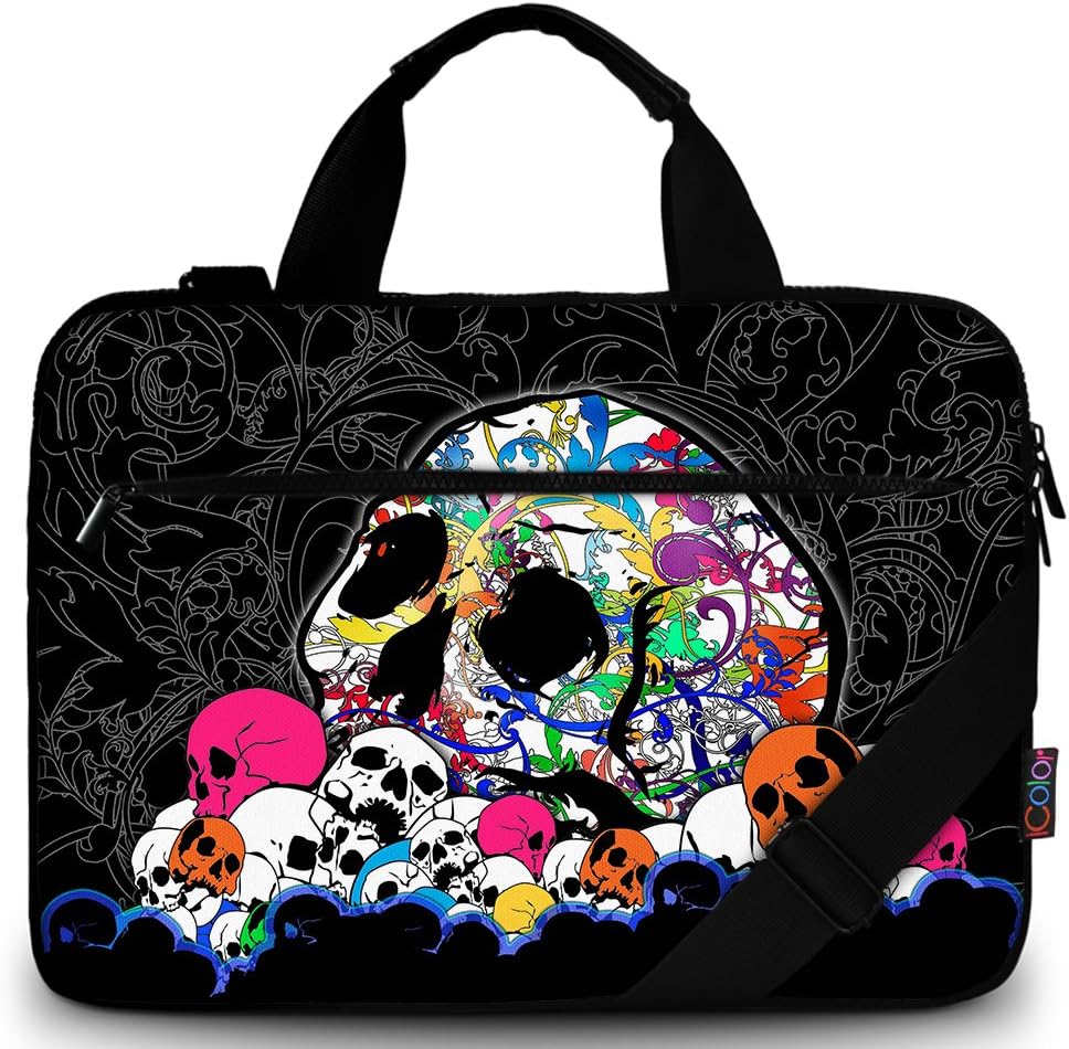 icolor 15" Laptop Shoulder Bag Sleeve Holder,14.2" 15.4 inch Computer Tablet Canvas Handbag Case Notebook Messenger Briefcase