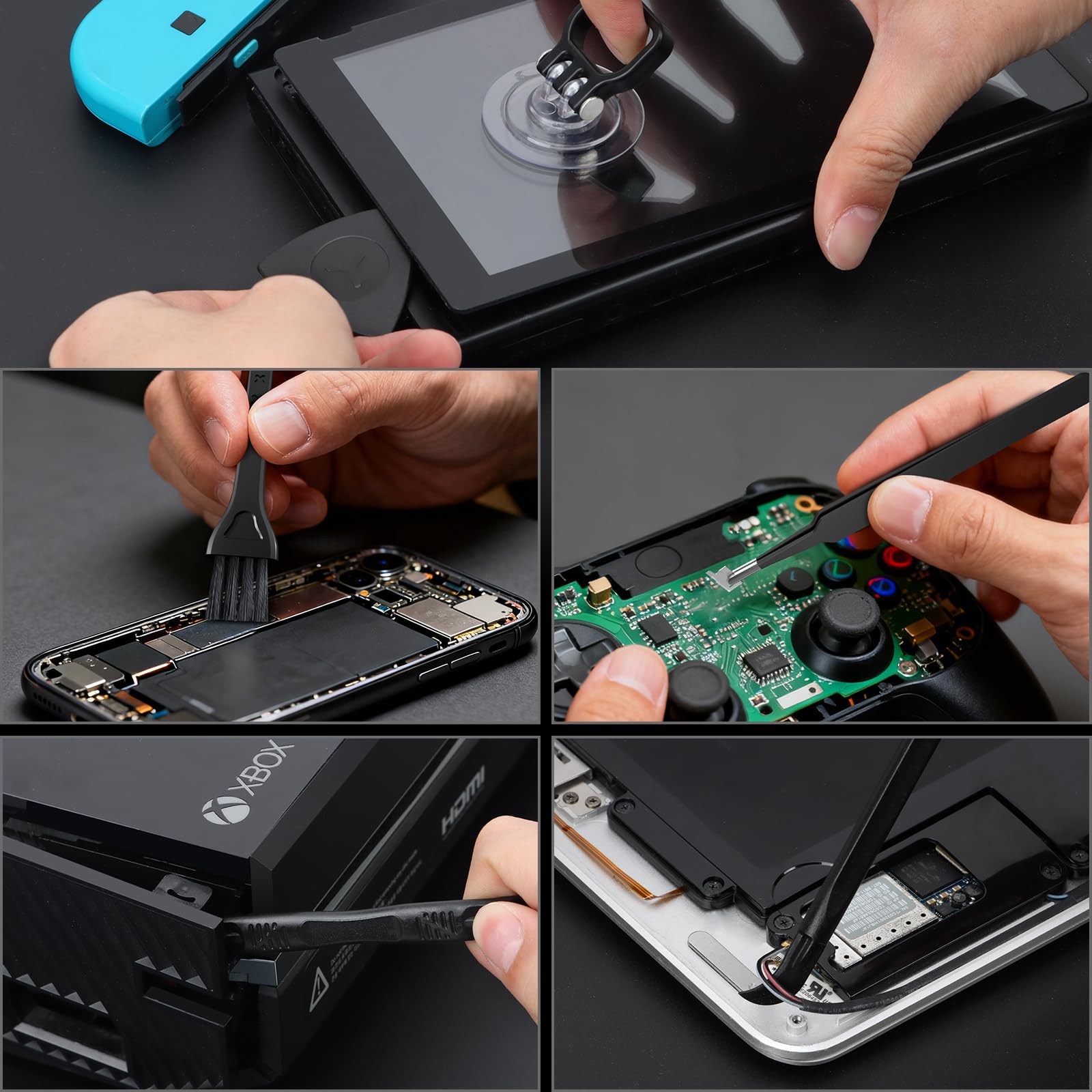STREBITO Mini cacciavite elettrico, 67 in 1, cacciavite elettrico di precisione, 50 punte magnetiche S2, 5 impostazioni di coppia, 4 luci LED, kit di cacciaviti elettrici per PC, telefono, laptop