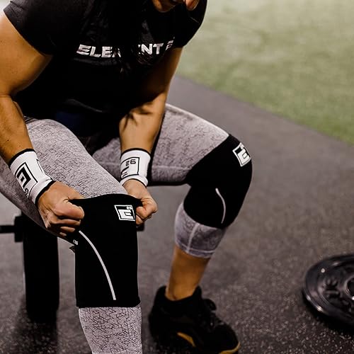 Miniatura 7 de Rodilleras para levantamiento de pesas (se venden por pares), de neopreno, de 0.236 pulgadas de grosor para un nivel óptimo de compresión, movilidad
