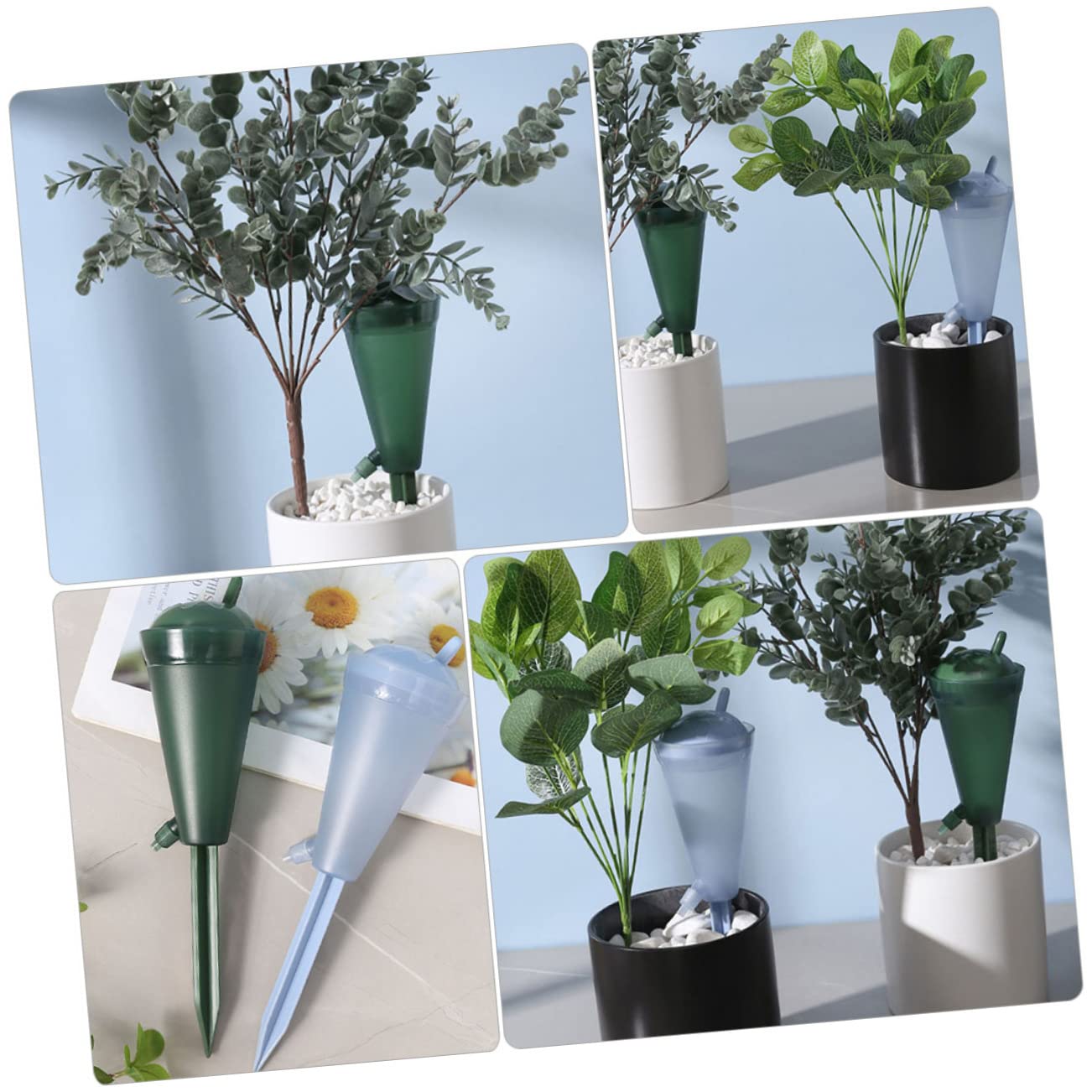 SUPVOX 2 Set Gocciolatore A Cono Pianta A Spighe Autoirriganti Irrigazione del Giardino Stagno Tubo Flessibile Picco d'Acqua delle Piante Espandibile Lampadine da Esterno Pp 2 Pezzi * 2