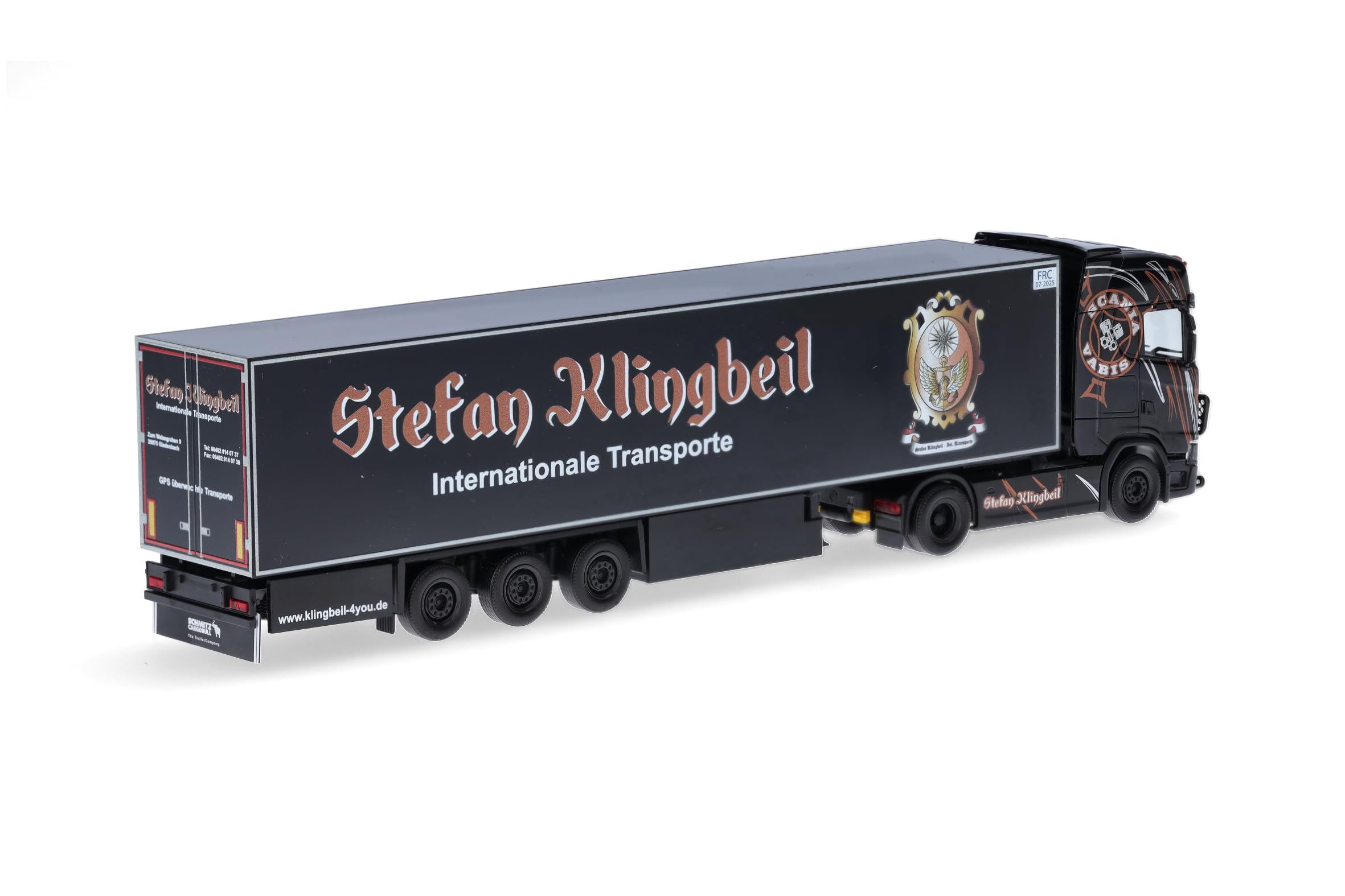 herpa Scania CS20 HD Kühlkoffer-Sattelzug Stefan Klingbeil (Hessen/Gladenbach) Truck Model 1:87 Scale Collector's German Model Plastic Figure - Image 2