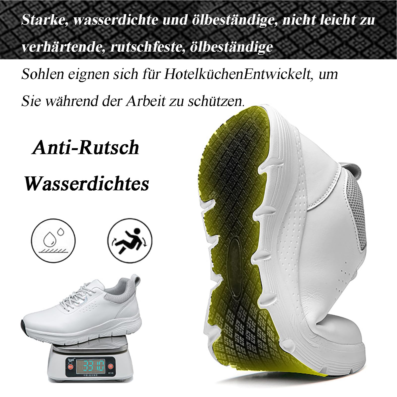 Chaussures de Travail Antidérapantes pour Hommes et Femmes - Baskets de Restauration et Cuisine